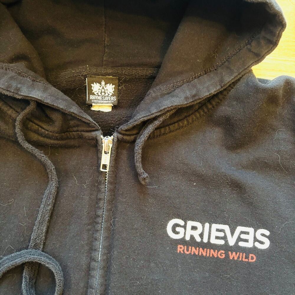 RHYMESAYERS FULL ZIP HOODIE LARGE GRIEVES HIP HOP RAP